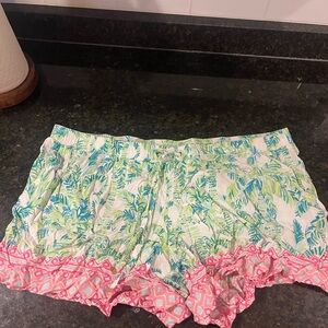 Lilly Pulitzer Green and Pink Women's Shorts